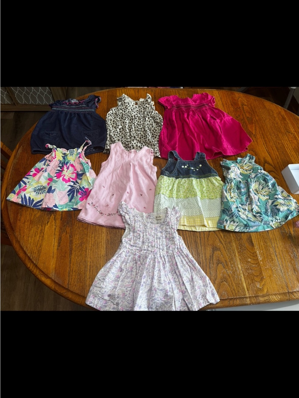 Girls Mixed Dress Lot - Floral, Pink, Navy, Green
